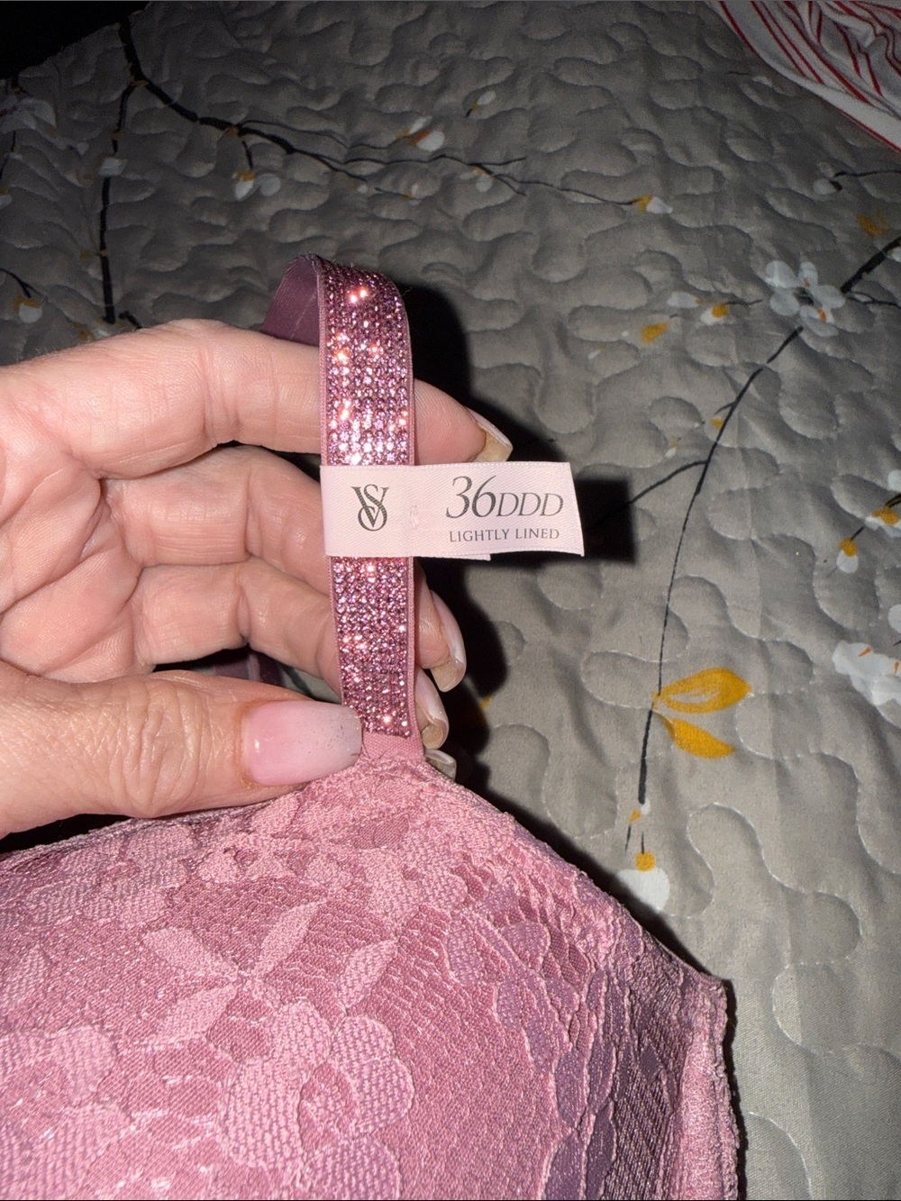 Victoria's Secret Dusty Pink Lace Push-Up Bra - Picture 4 of 4